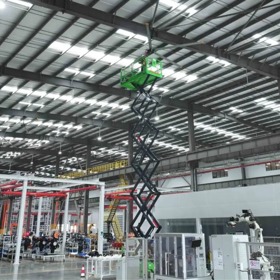 LiuGong LS1414E da frota Almape — tesoura elétrica 16m em operação